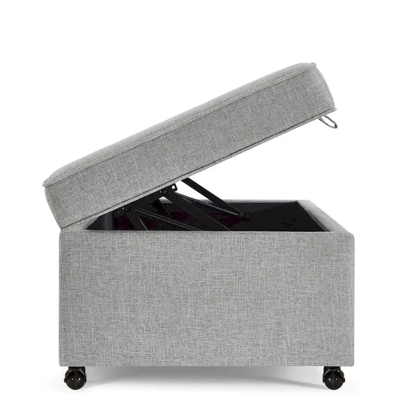 Grand pouf de rangement moderne et confortable, pouf de rangement