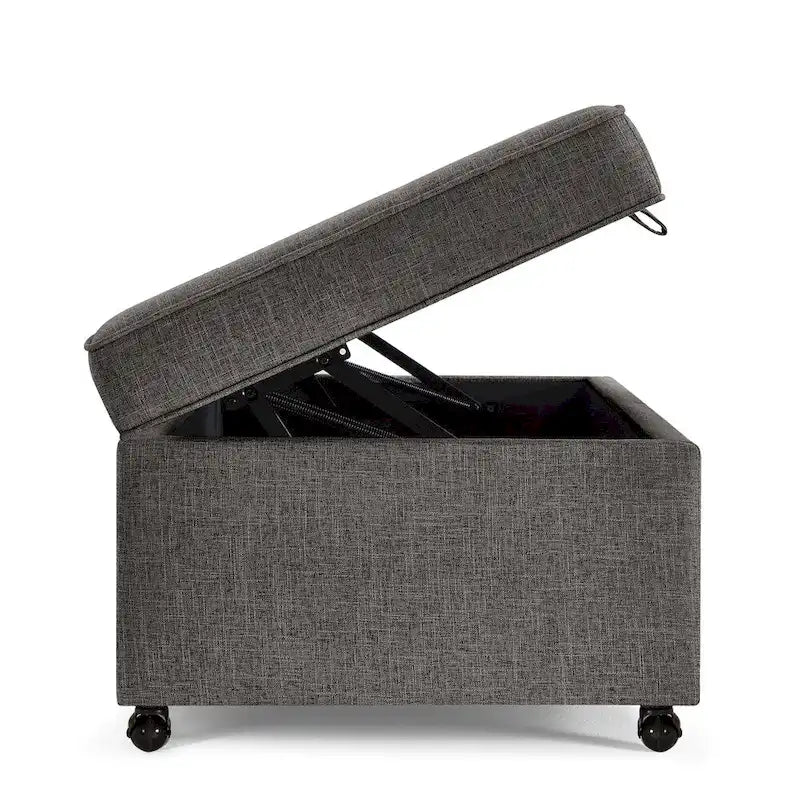 Grand pouf de rangement moderne et confortable, pouf de rangement