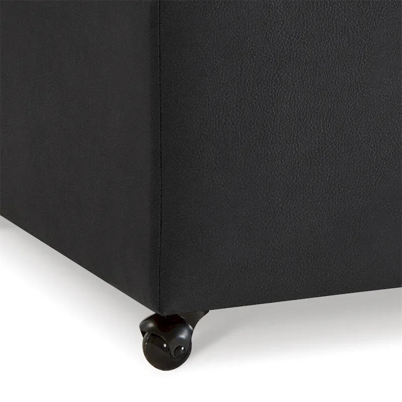 Grand pouf de rangement moderne et confortable, pouf de rangement