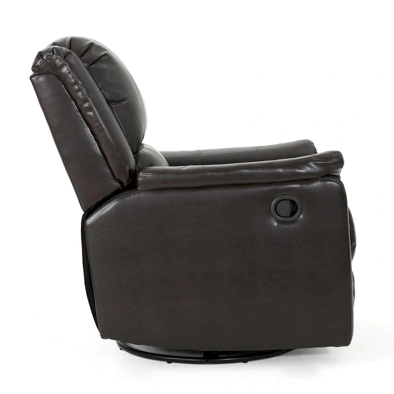 Fauteuil inclinable planeur en tissu avec pivot, fauteuil inclinable manuel
