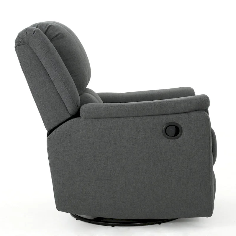 Fauteuil inclinable planeur en tissu avec pivot, fauteuil inclinable manuel