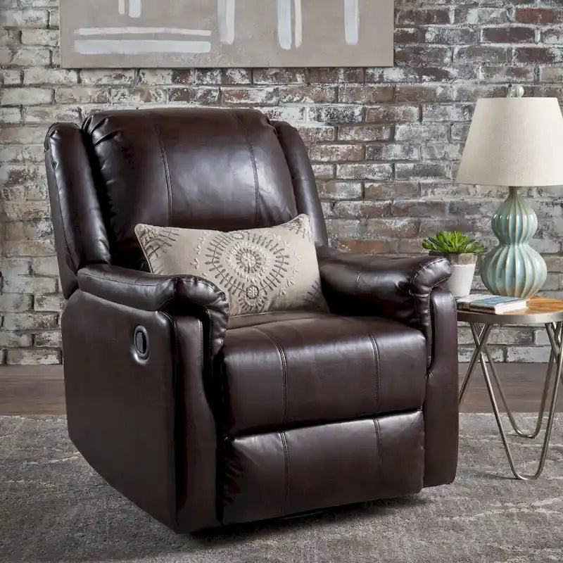 Fauteuil inclinable planeur en tissu avec pivot, fauteuil inclinable manuel