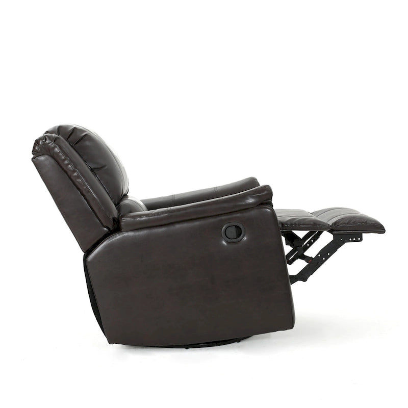 Fauteuil inclinable planeur en tissu avec pivot, fauteuil inclinable manuel