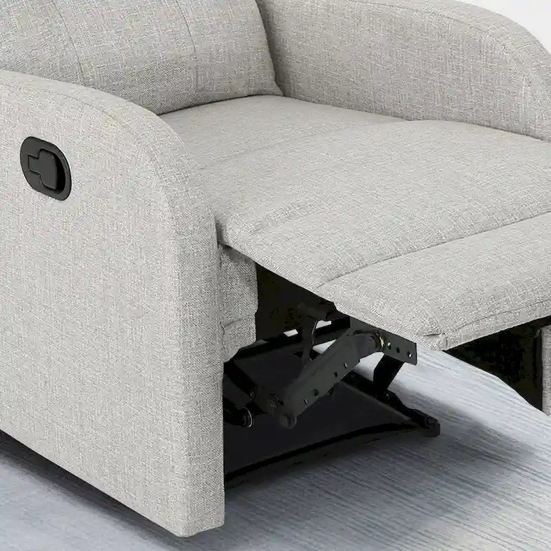 Fauteuil inclinable manuel standard de 24,75 pouces de large, Fauteuil inclinable confortable pour salon, chambre à coucher, Beige