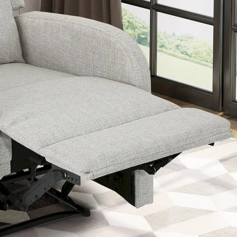 Fauteuil inclinable manuel standard de 24,75 pouces de large, Fauteuil inclinable confortable pour salon, chambre à coucher, Beige