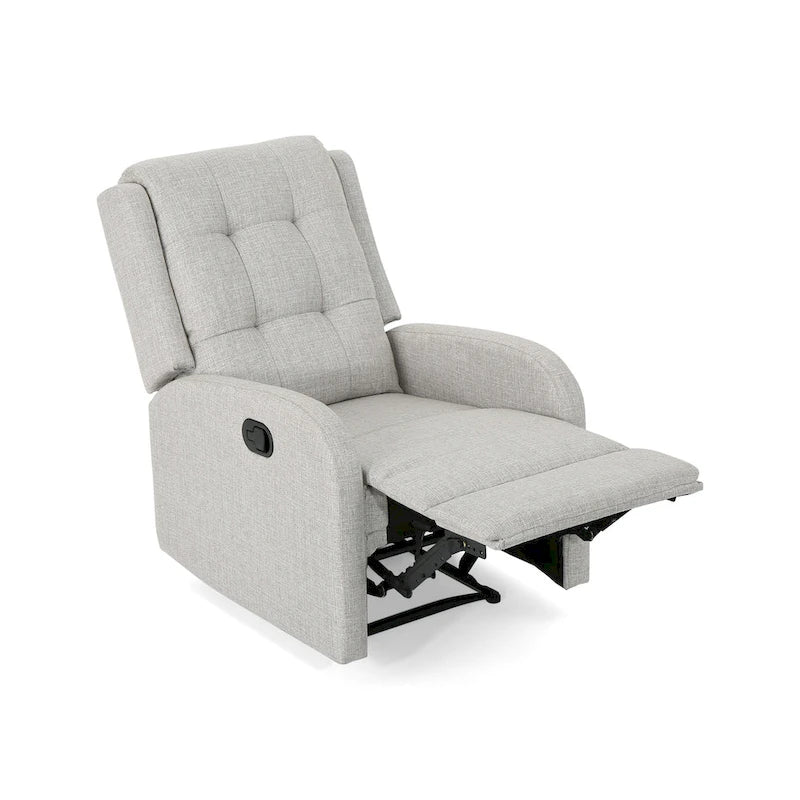 Fauteuil inclinable manuel standard de 24,75 pouces de large, Fauteuil inclinable confortable pour salon, chambre à coucher, Beige