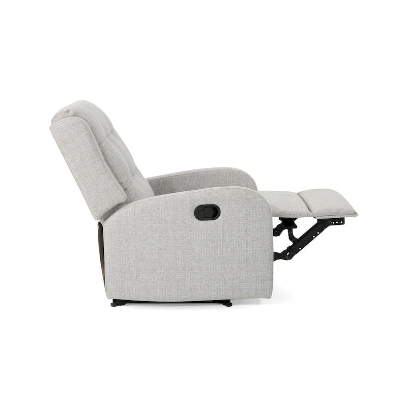 Fauteuil inclinable manuel standard de 24,75 pouces de large, Fauteuil inclinable confortable pour salon, chambre à coucher, Beige