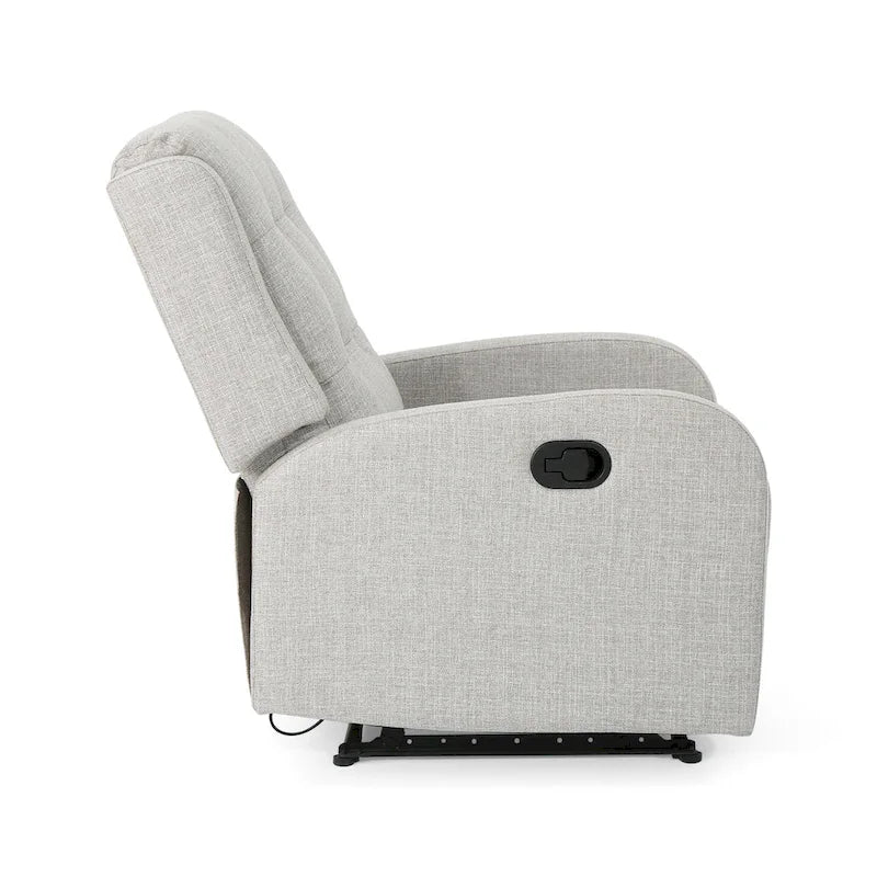 Fauteuil inclinable manuel standard de 24,75 pouces de large, Fauteuil inclinable confortable pour salon, chambre à coucher, Beige