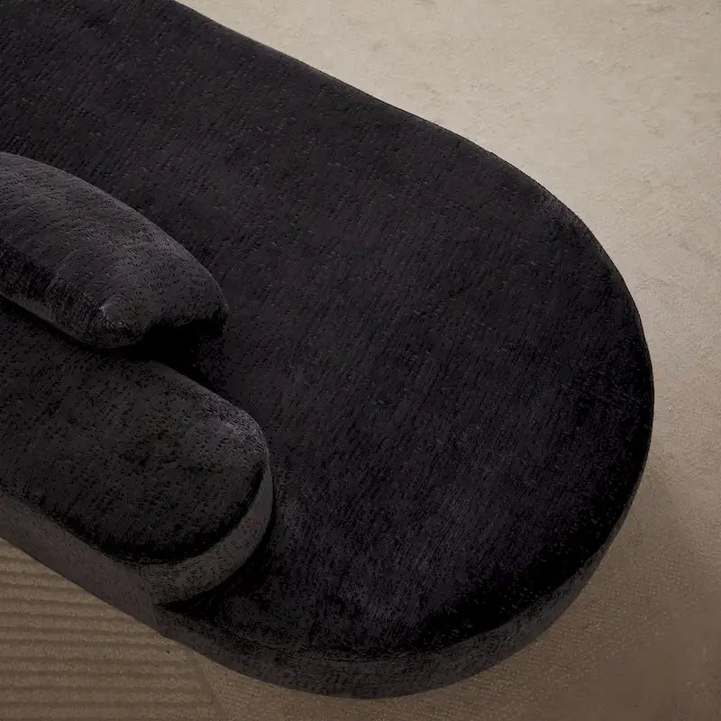 114 Canapé d'angle en chenille Cloud avec assise très profonde, 4 coussins décoratifs et conception sans assemblage