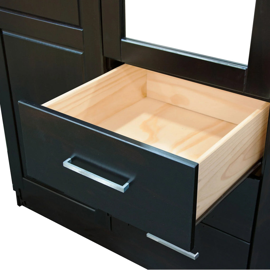 Armoire Palace Imports Cosmo à 3 portes en bois massif à 100 %, avec portes en bois massif ou miroirs