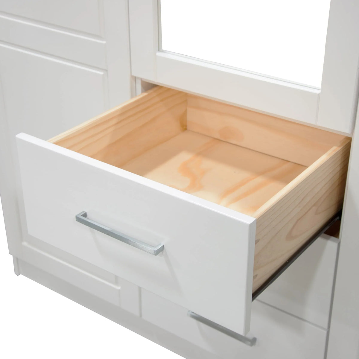 Armoire Palace Imports Cosmo à 3 portes en bois massif à 100 %, avec portes en bois massif ou miroirs