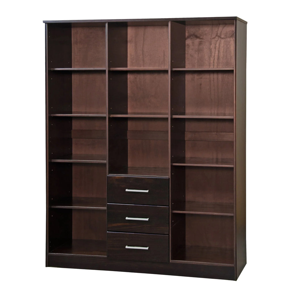 Armoire Palace Imports Cosmo à 3 portes en bois massif à 100 %, avec portes en bois massif ou miroirs