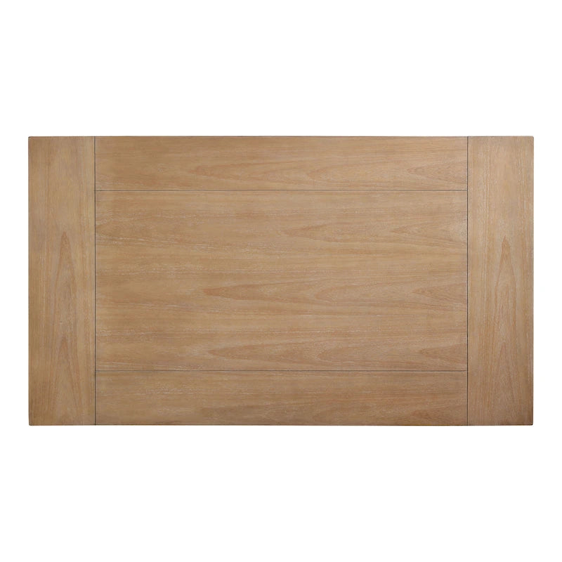Table à manger en bois de 64 pouces avec étagère