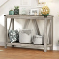 Table console d'entrée A-frame Table basse longue avec étagère – 114,99 cm L x 35,51 cm l x 80,98 cm H
