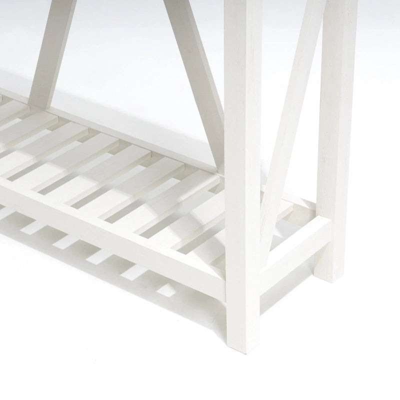 Table console d'entrée A-frame Table basse longue avec étagère – 114,99 cm L x 35,51 cm l x 80,98 cm H