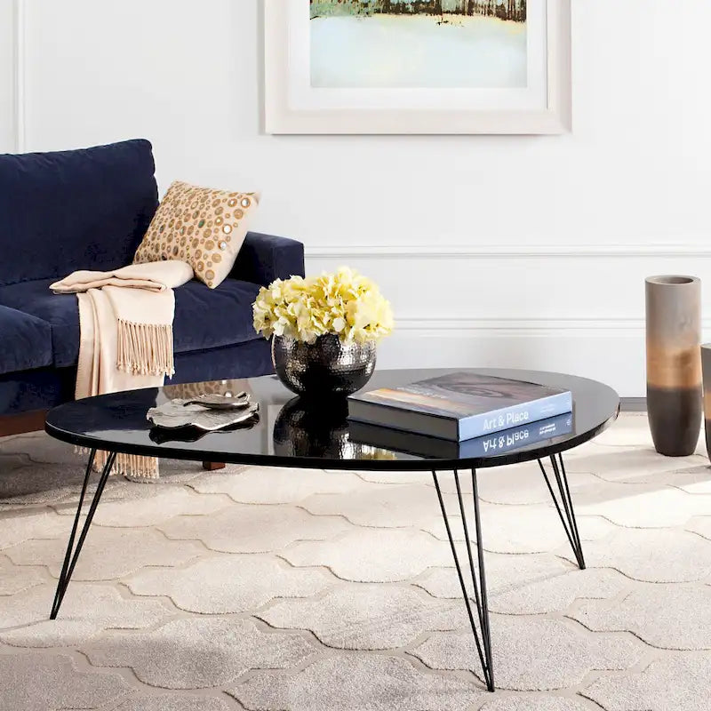 Table basse Chêne/noir - 44 x 31.5 x 15.6 - 44L x 32P x 16H