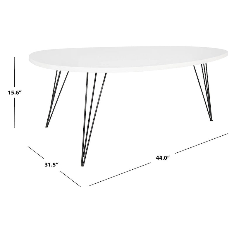 Table basse Chêne/noir - 44 x 31.5 x 15.6 - 44L x 32P x 16H