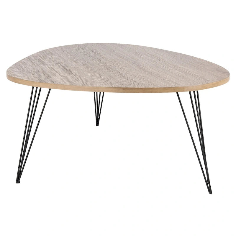 Table basse Chêne/noir - 44 x 31.5 x 15.6 - 44L x 32P x 16H