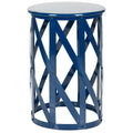Tabouret en fer à treillis gris - 14 x 14 x 20.7 - 14lx14Px20H