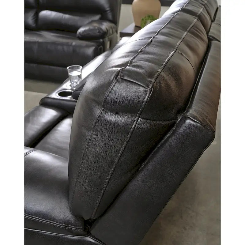 Causeuse inclinable motorisée noire - 82L x 42P x 42H