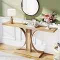 Console en rotin de 55 pouces, table de couloir de style champêtre, table d'entrée