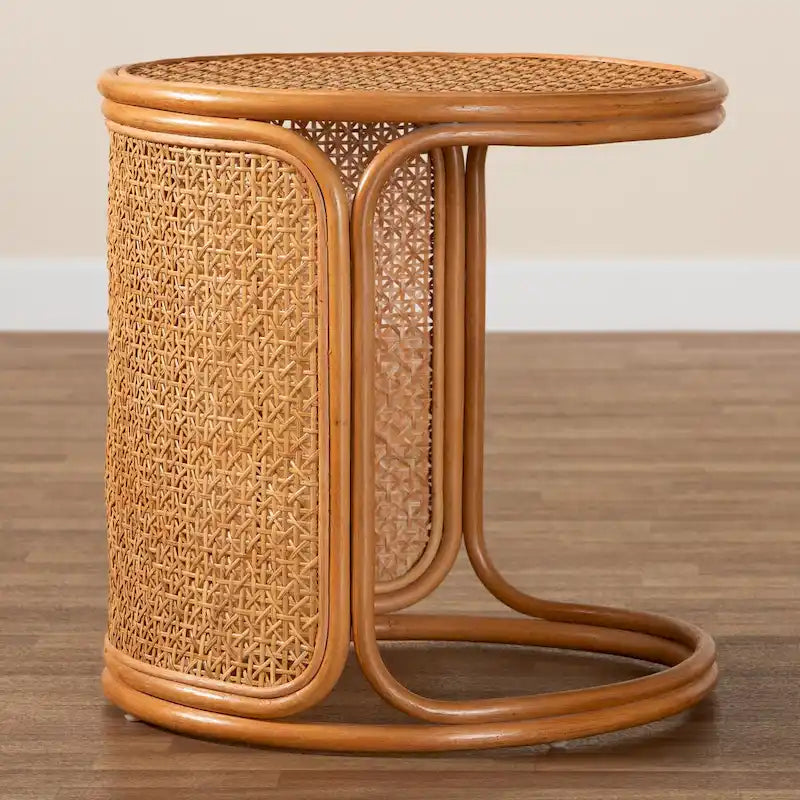 Table d'appoint en rotin bohème