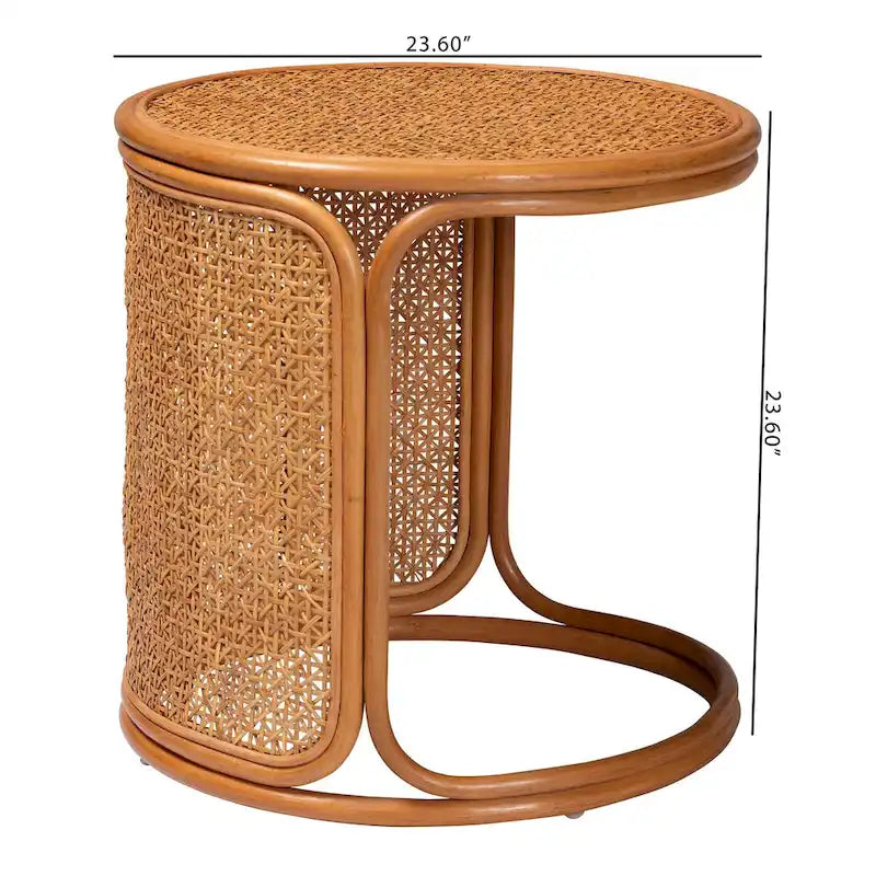 Table d'appoint en rotin bohème