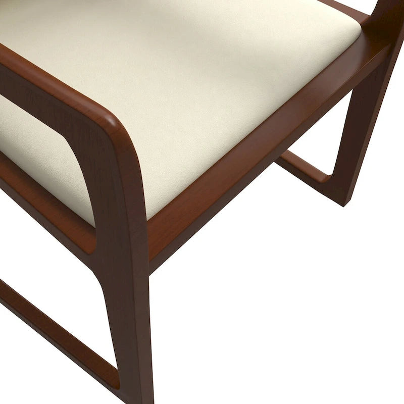 Chaise de salle à manger moderne en cuir capitonné