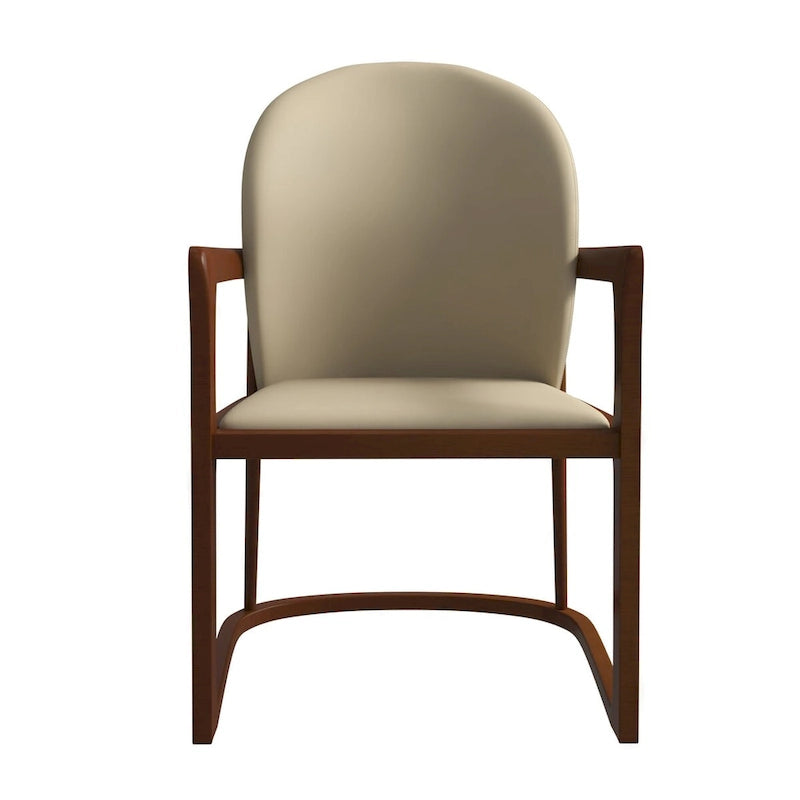 Chaise de salle à manger moderne en cuir capitonné