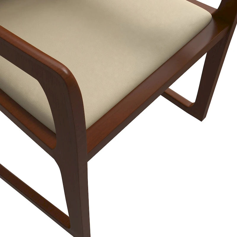 Chaise de salle à manger moderne en cuir capitonné