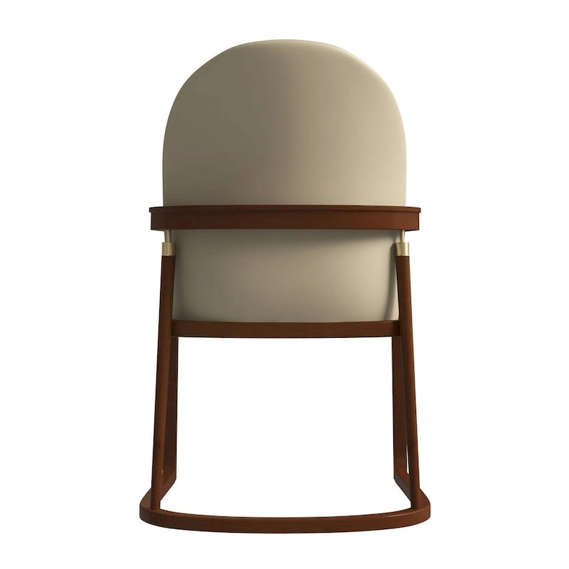 Chaise de salle à manger moderne en cuir capitonné