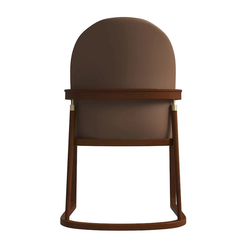 Chaise de salle à manger moderne en cuir capitonné