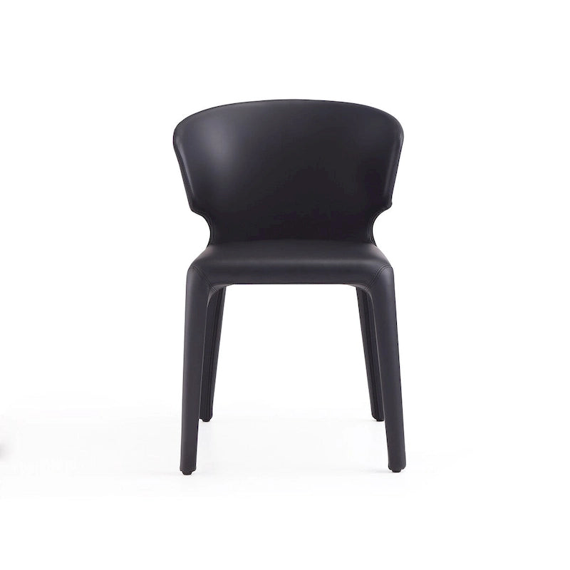 Chaise de salle à manger recouverte de cuir