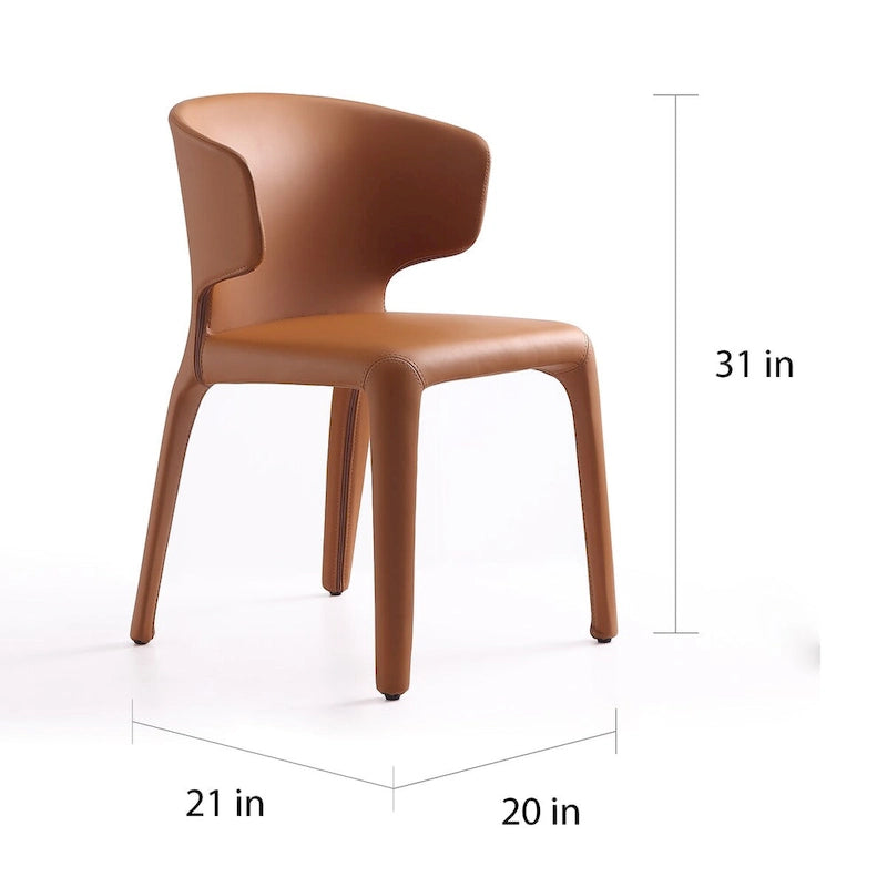 Chaise de salle à manger recouverte de cuir