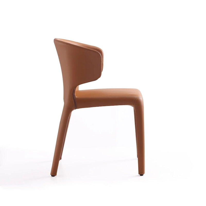 Chaise de salle à manger recouverte de cuir