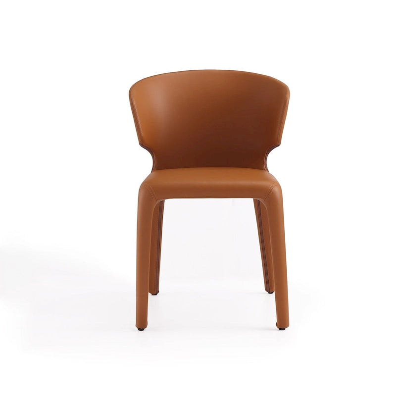Chaise de salle à manger recouverte de cuir