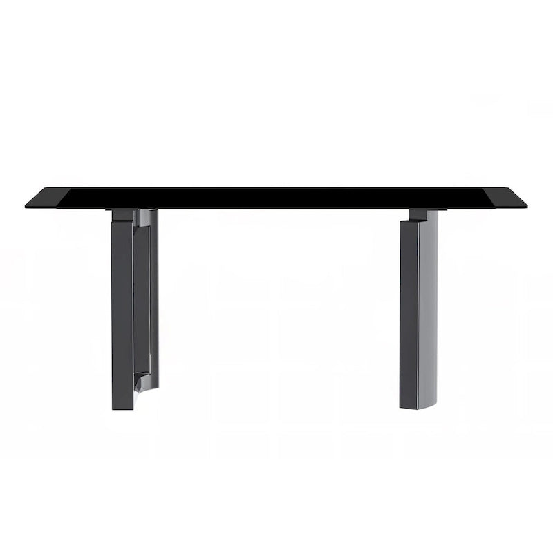 Table de salle à manger avec plateau en pierre frittée/verre