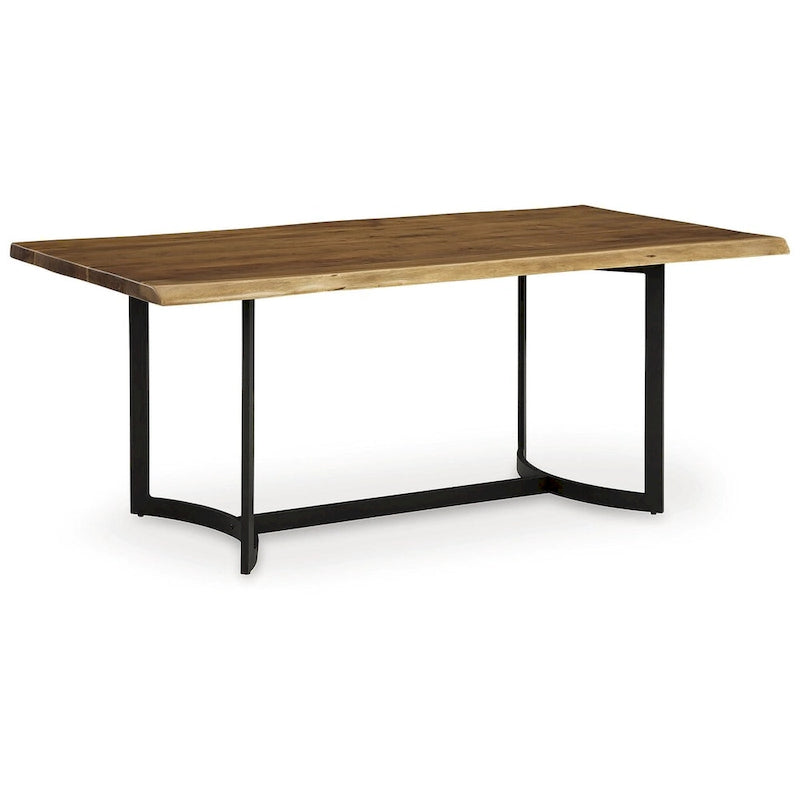 Table de salle à manger marron/noire - 72,25 L x 38,63 P x 30,63 H
