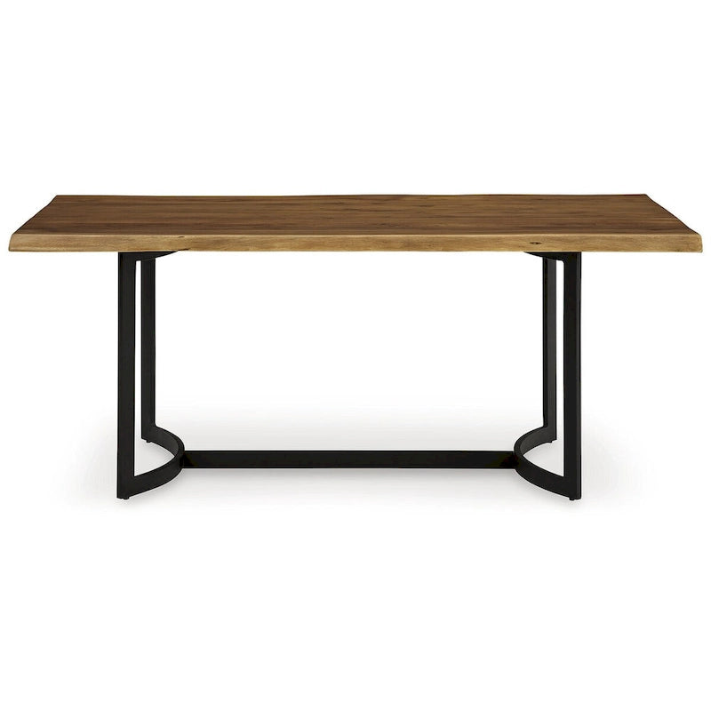 Table de salle à manger marron/noire - 72,25 L x 38,63 P x 30,63 H