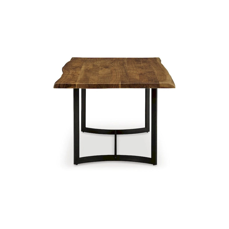 Table de salle à manger marron/noire - 72,25 L x 38,63 P x 30,63 H