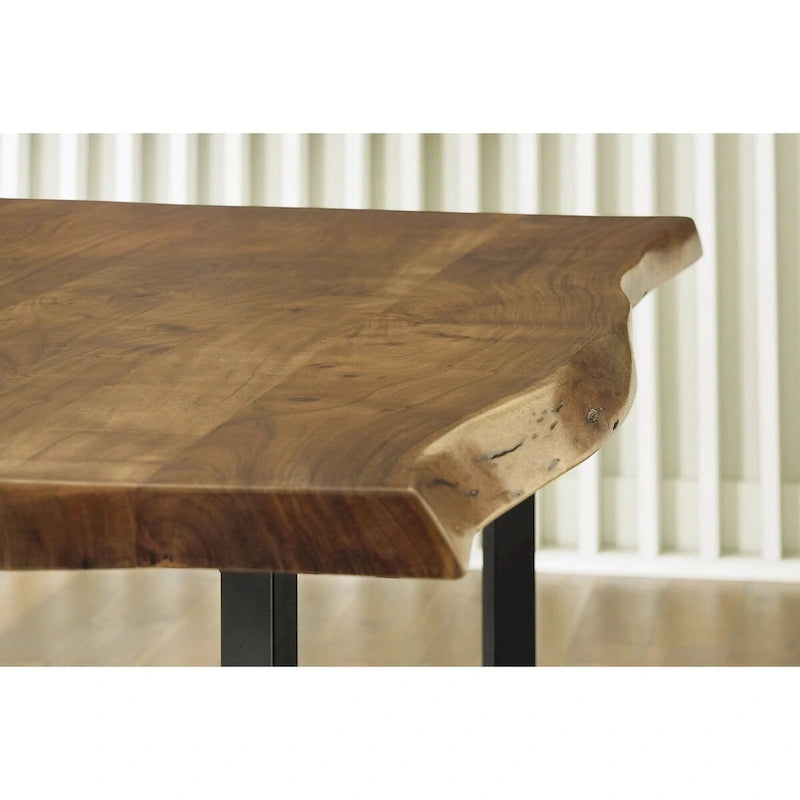 Table de salle à manger marron/noire - 72,25 L x 38,63 P x 30,63 H