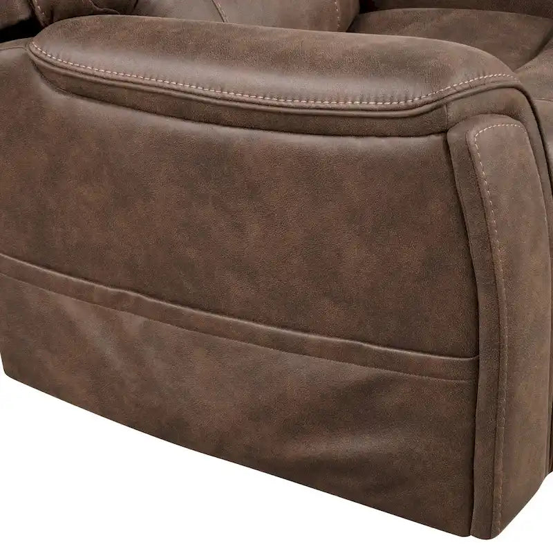 Fauteuil inclinable releveur à double moteur avec massage, rangement dissimulé et extension de repose-pieds