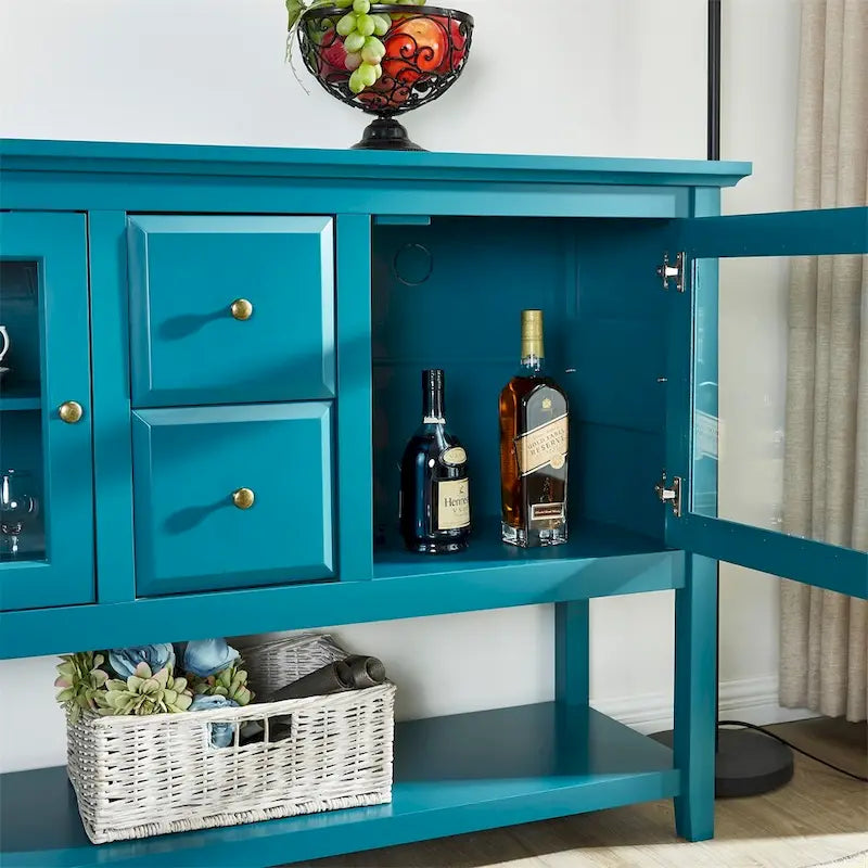 Buffet de 52 po avec étagères réglables, Armoire de rangement