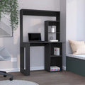 Bureau avec huche et étagères, bureau d'ordinateur pour le bureau à domicile