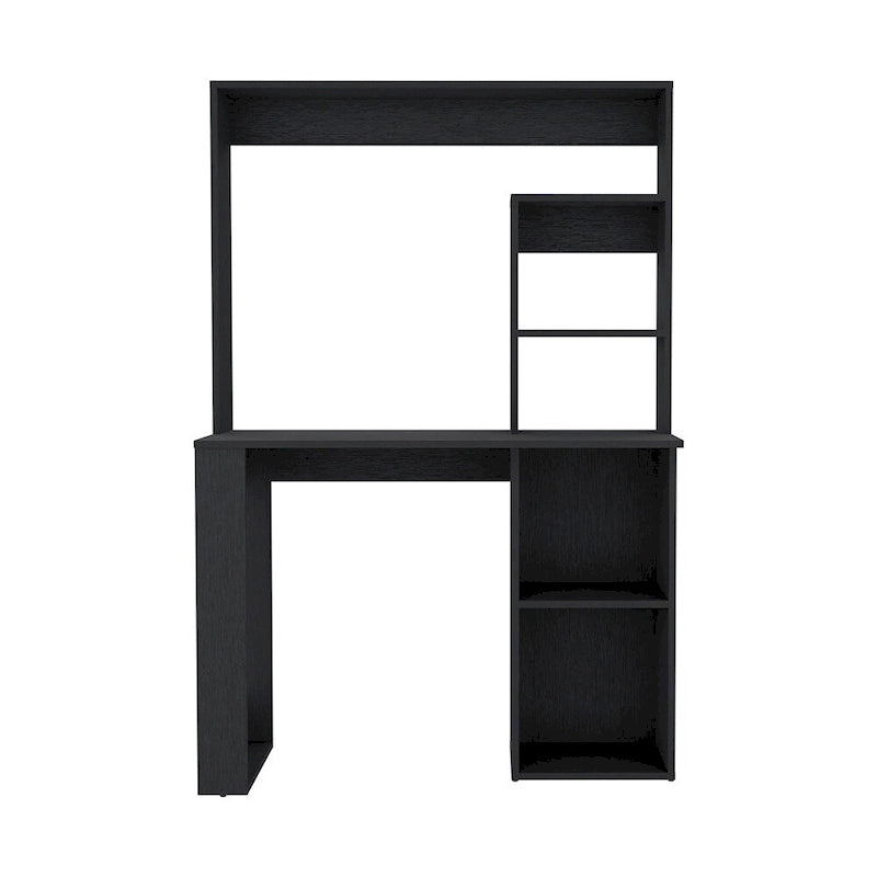 Bureau avec huche et étagères, bureau d'ordinateur pour le bureau à domicile