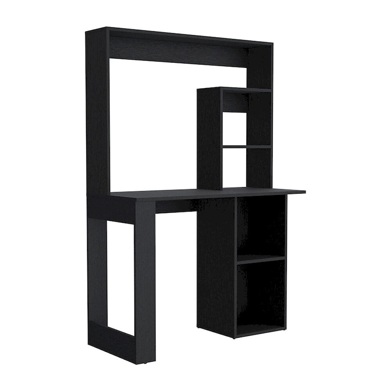 Bureau avec huche et étagères, bureau d'ordinateur pour le bureau à domicile