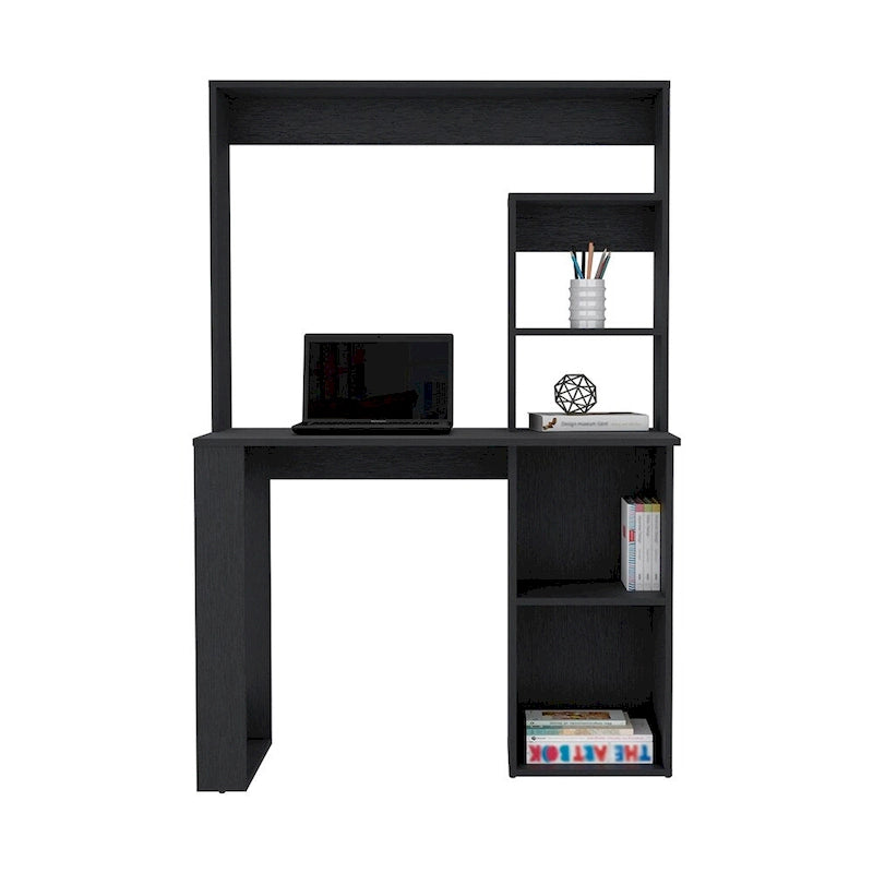 Bureau avec huche et étagères, bureau d'ordinateur pour le bureau à domicile