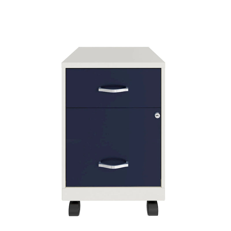 Classeur vertical mobile de 18 po de profondeur, 2 tiroirs, format lettre, avec tiroir à accessoires