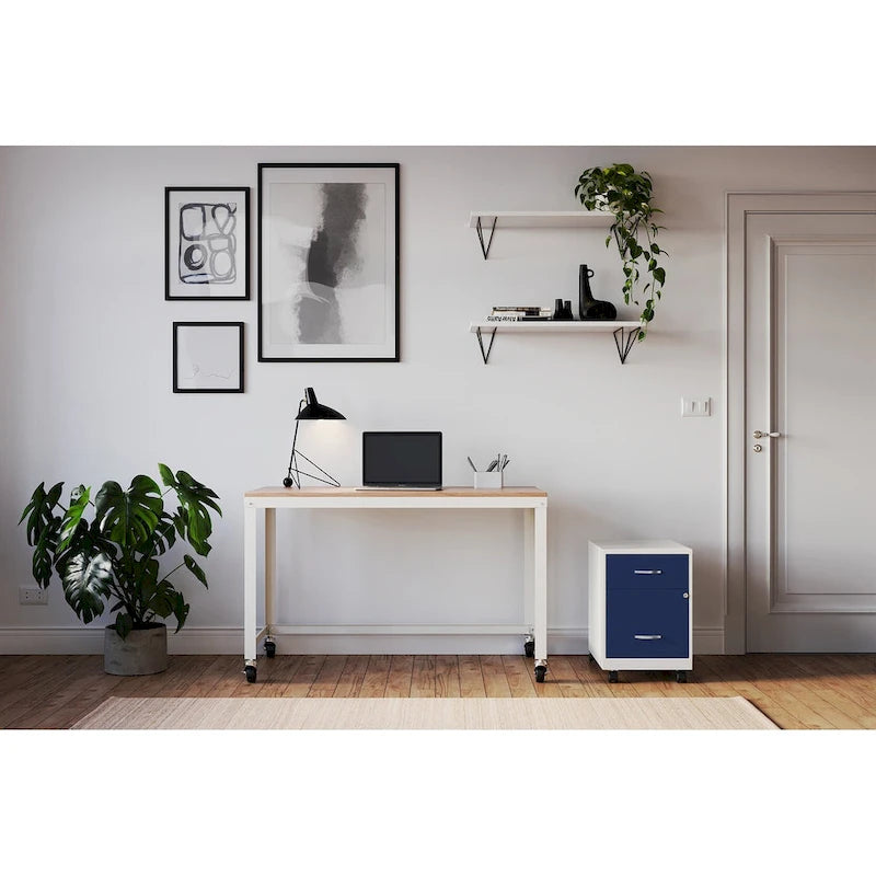 Classeur vertical mobile de 18 po de profondeur, 2 tiroirs, format lettre, avec tiroir à accessoires