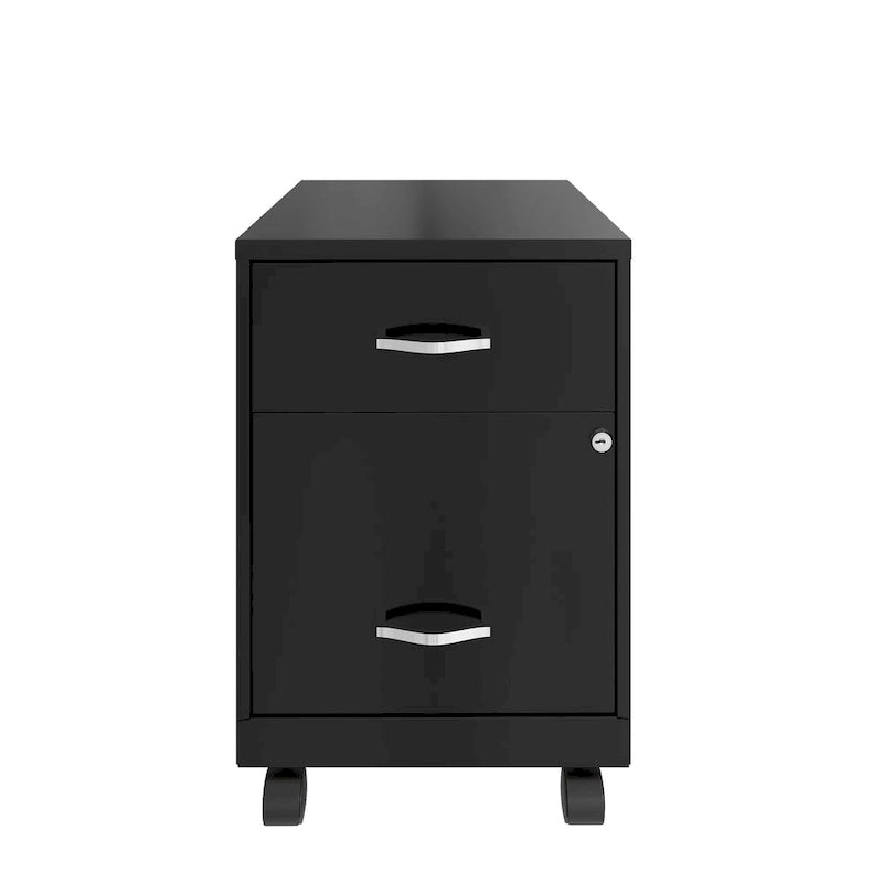 Classeur vertical mobile de 18 po de profondeur, 2 tiroirs, format lettre, avec tiroir à accessoires